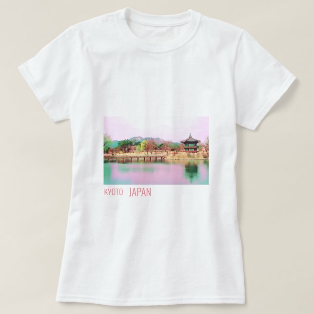 Kyoto Japan landscape shrine travel T-Shirt (Design Front)