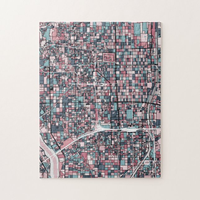 Kyoto Japan Map Jigsaw Puzzle (Vertical)