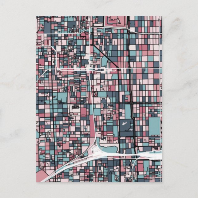 Kyoto Japan Map Postcard (Front)