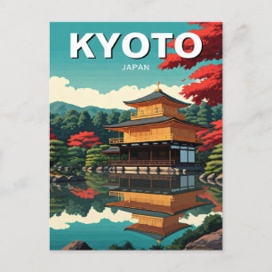 Kyoto Japan Travel Kinkakuji Golden Pavilion Postcard