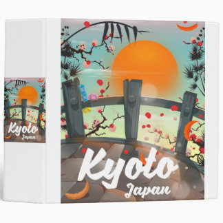 Kyoto Japan travel poster 3 Ring Binder
