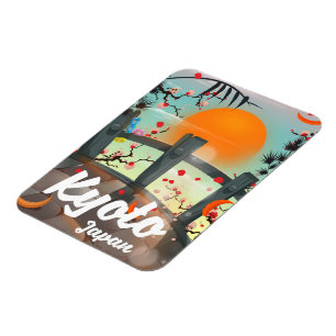 Kyoto Japan travel poster Magnet
