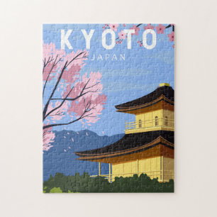 Kyoto Japan Travel Vintage Art Jigsaw Puzzle