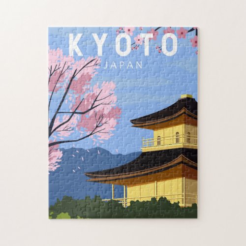 Kyoto Japan Travel Vintage Art Jigsaw Puzzle