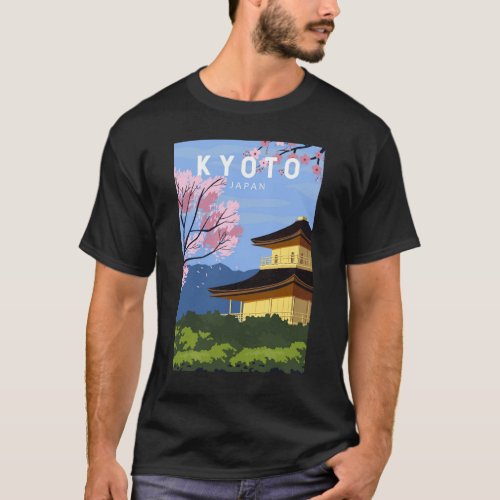 Kyoto Japan Travel Vintage Art T_Shirt