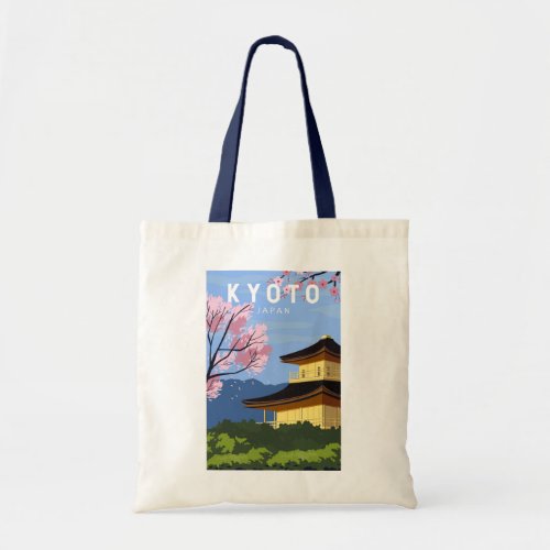 Kyoto Japan Travel Vintage Art Tote Bag