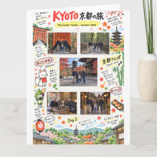 Kyoto Japan Trip 5 Photo Collage Travel Zine Card