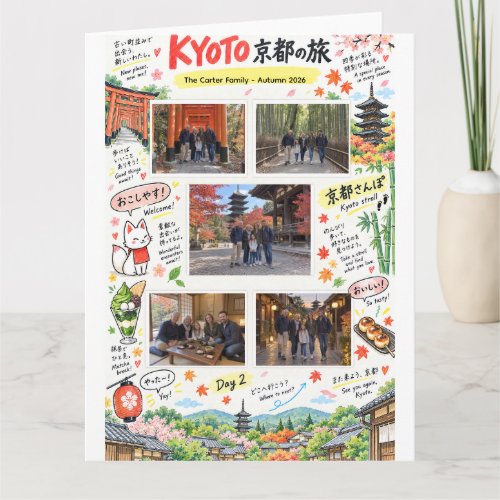 Kyoto Japan Trip 5 Photo Collage Travel Zine Card