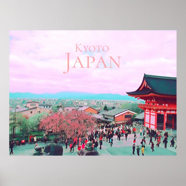 Kyoto Japan view from Kiyomizu-dera Temple Poster (Front)