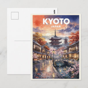 Kyoto Japan Vintage Travel Postcard