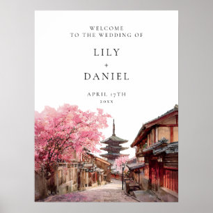 Kyoto Japan Wedding Welcome Sign