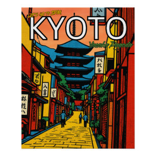 Kyoto Japan Yasaka Pagoda travel Poster