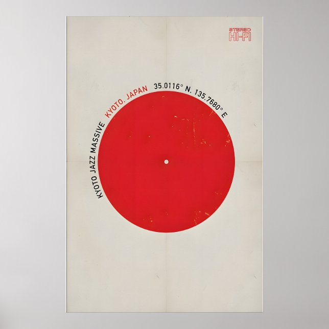 Kyoto Jazz Massive Original Print Poster Design (Front)