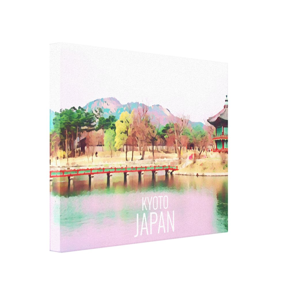 Kyoto landscape travel poster Japan