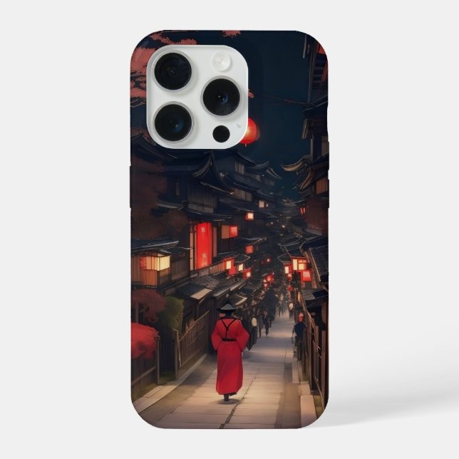 Kyoto Night Lantern Walk iPhone Case (Back)