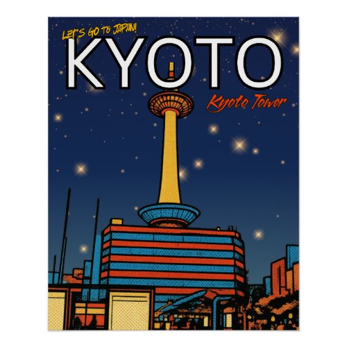 Kyoto Tower Japan travel  Poster
