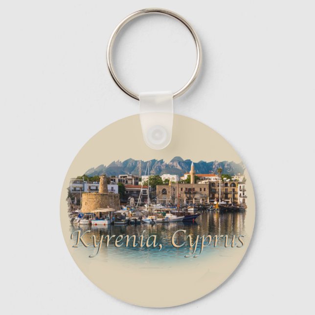 Kyrenia, Cyprus: Harbor Keychain (Front)