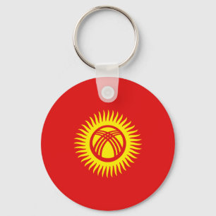 Kyrgyzstan Fisheye Flag Keychain