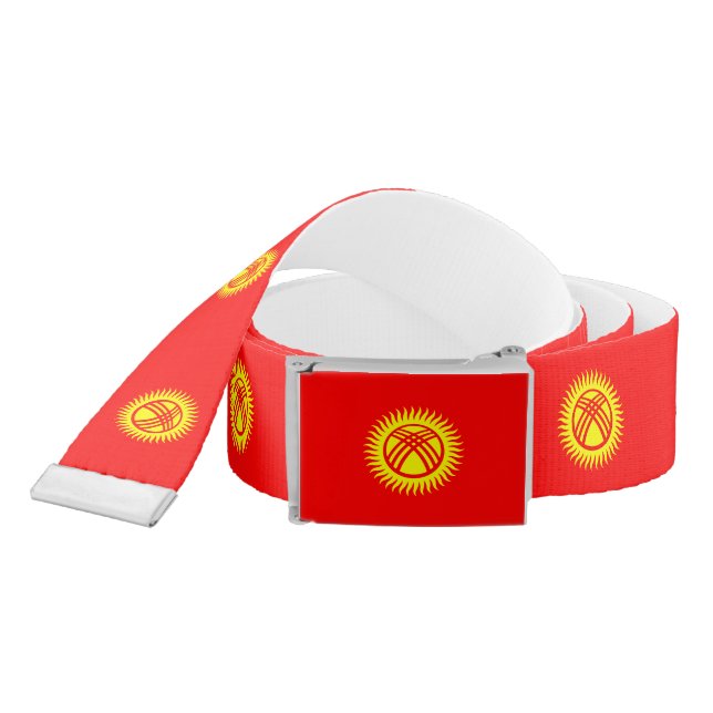 Kyrgyzstan Flag Belt (Snake)