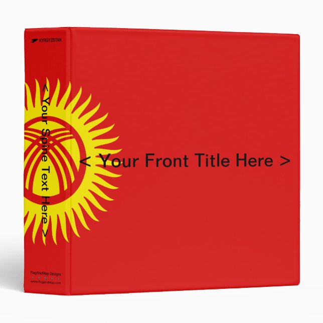 Kyrgyzstan Flag Binder (Front/Spine)