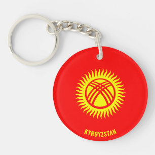 Kyrgyzstan Flag Charming Patriotic Keychain