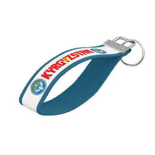 Kyrgyzstan Flag Charming Patriotic Wrist Keychain