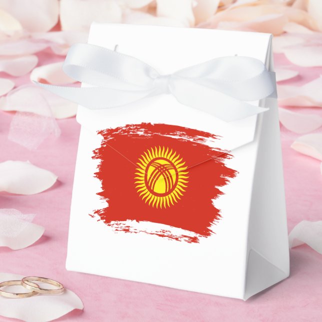 Kyrgyzstan flag favor boxes (Wedding)