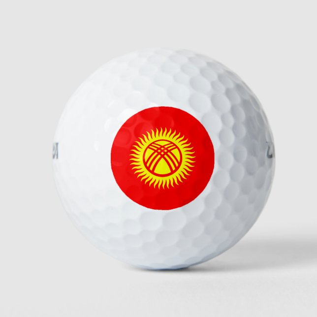 Kyrgyzstan Flag Golf Balls (Front)