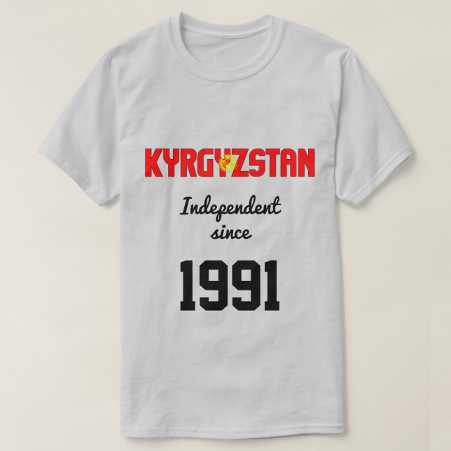 Kyrgyzstan Flag Independence Celebration T-Shirt (Design Front)