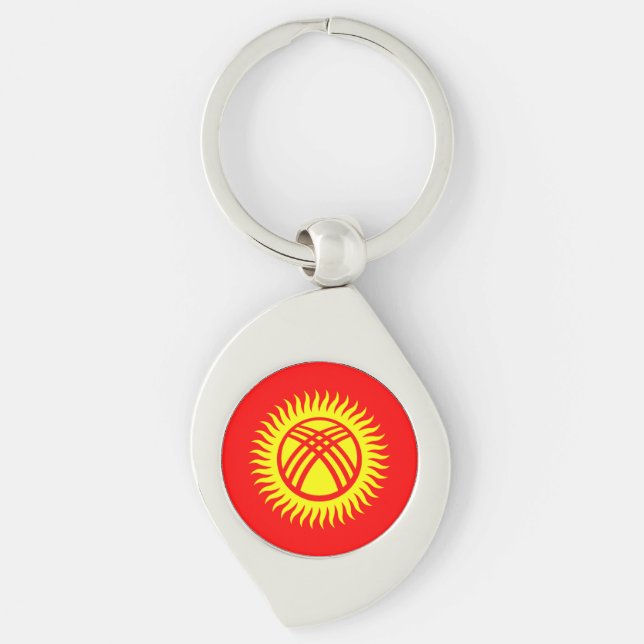 Kyrgyzstan Flag Keychain (Front)