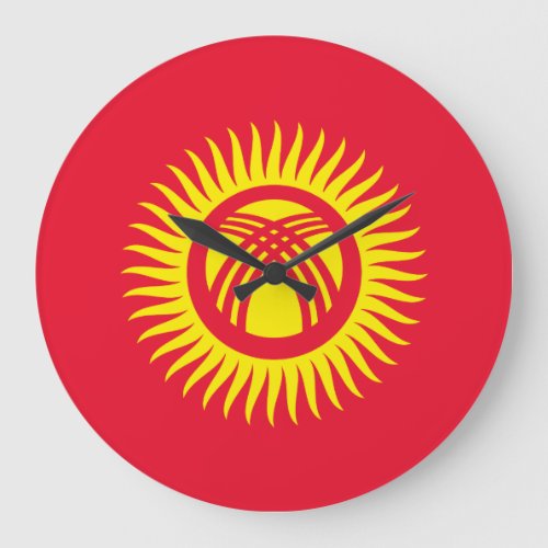 Kyrgyzstan Flag Large Clock