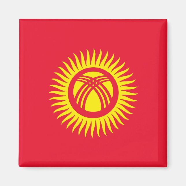 Kyrgyzstan Flag Magnet (Front)