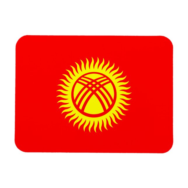 Kyrgyzstan Flag Magnet (Horizontal)