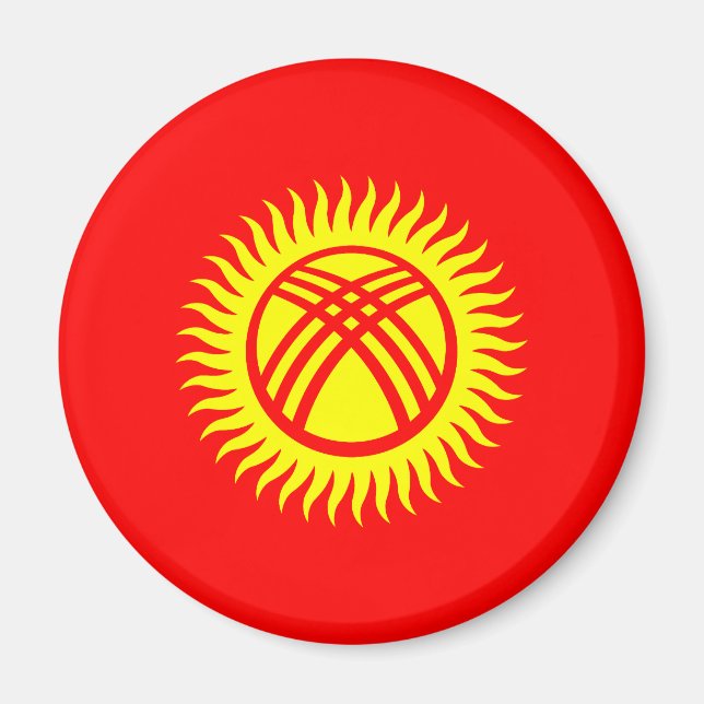 Kyrgyzstan Flag Magnet (Front)