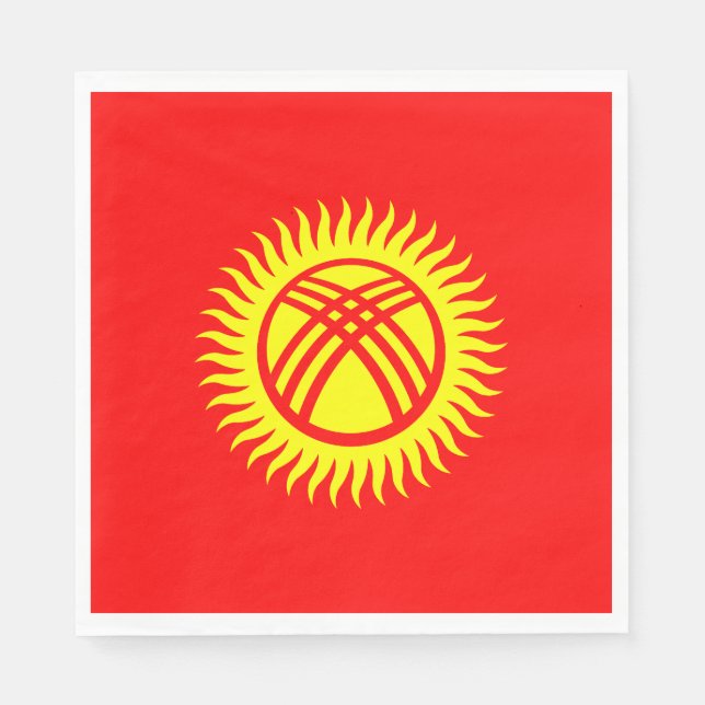 Kyrgyzstan Flag Napkins (Front)