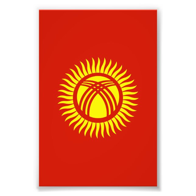 Kyrgyzstan flag photo print (Front)