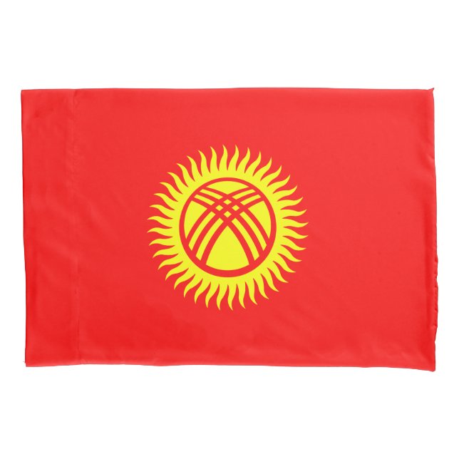 Kyrgyzstan Flag Pillow Case (Front)