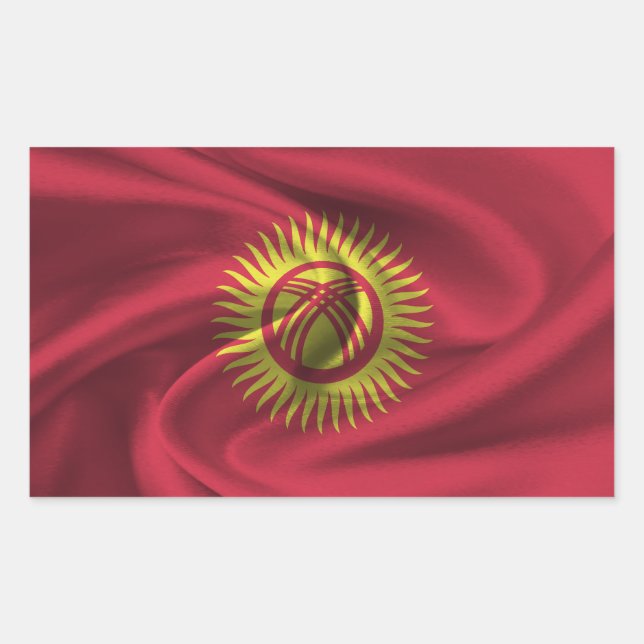 Kyrgyzstan Flag Rectangular Sticker (Front)