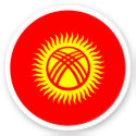Kyrgyzstan Flag Round Sticker