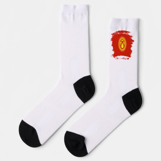 Kyrgyzstan flag socks (Left)