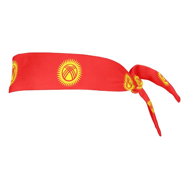 Kyrgyzstan Flag Tie Headband (Rotate 90)
