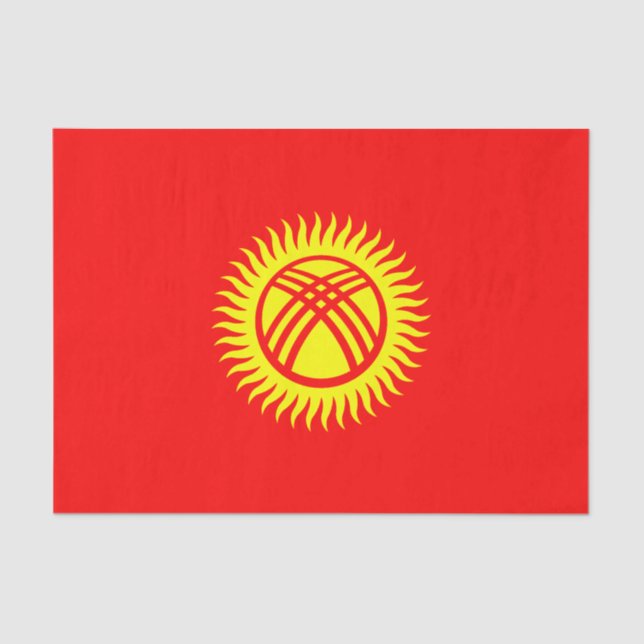 Kyrgyzstan Flag Tissue Paper (Front)
