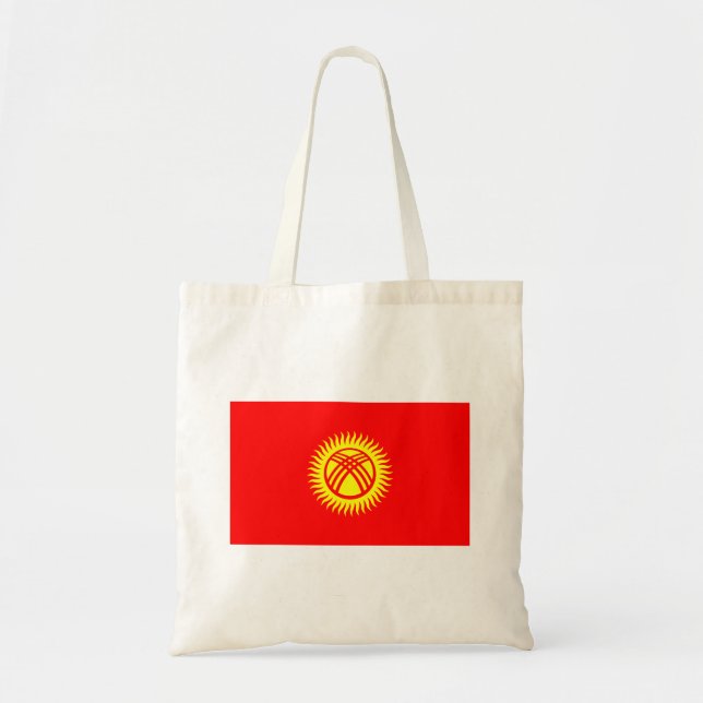 Kyrgyzstan Flag Tote Bag (Front)