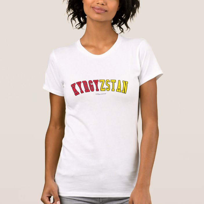 Kyrgyzstan in National Flag Colors T Shirt