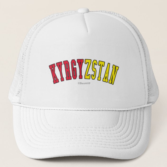 Kyrgyzstan in National Flag Colors Trucker Hat