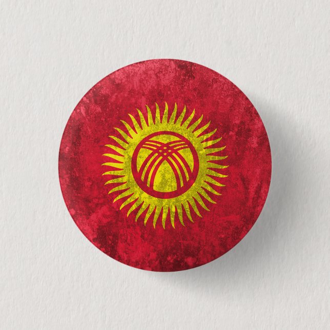 Kyrgyzstan Pinback Button (Front)