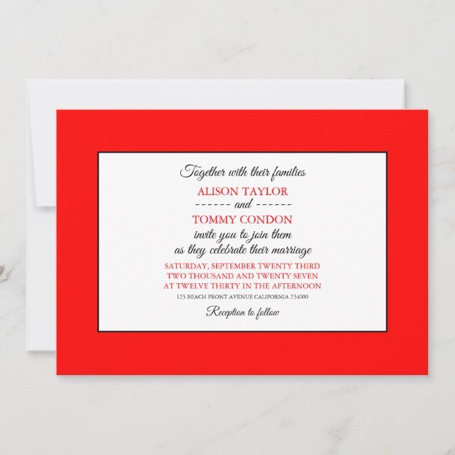 Kyrgyzstani Flag, Flag of Kyrgyzstan Wedding Invitation (Front)