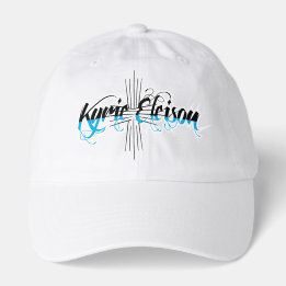 Kyrie Eleison Religious Phrase Stylized Text Hat