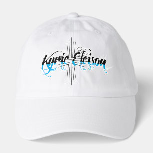 Kyrie Eleison Religious Phrase Stylized Text Hat