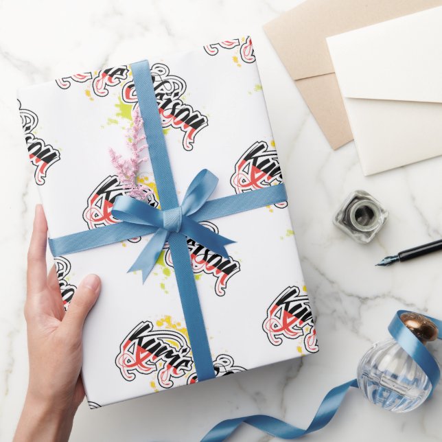 Kyrie Eleison Religious Phrase Stylized Text Wrapping Paper (Gifting)